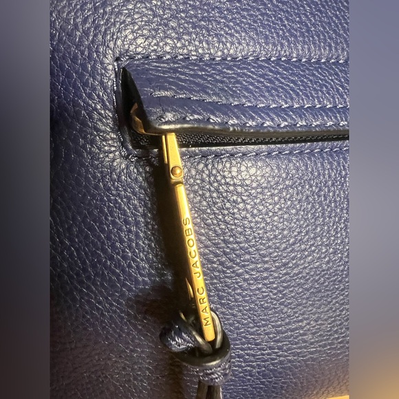 Marc Jacobs The Anchor Large Navy Pebbled Leather Bag - Picture 5 of 15